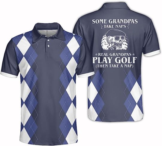 Discover Unique Skull Argyle Golf Shirt - Funny Gift