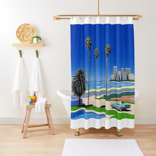 Discover Hiroshi Nagai Vaporwave Shower Curtain