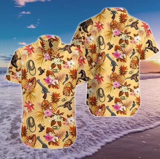 Discover Cowboy Hawaiian Shirt, Soft Hawaii Shirts, 3D Hawaiian