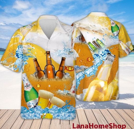 Discover Ice Beer Hawaiian Shirt, Anime Hawaii Shirt