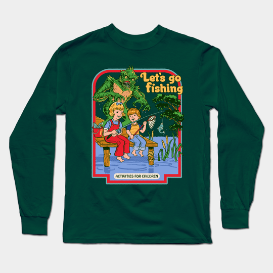 Discover Let's Go Fishing - Funny - Long Sleeve T-Shirt
