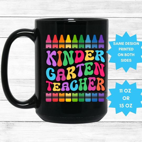 Discover Kindergarten Teacher Mug, Back to School 4k Teacher Gift,