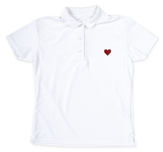 Discover Heart Embroidered Unisex Golf Shirt