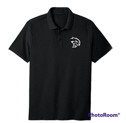 Discover hell cat inspired embroidered polo shirt