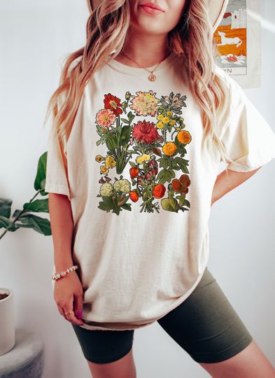 Discover Flower Shirts, Wild Flower Shirt, Botanical Shirt, Nature Lover Shirt