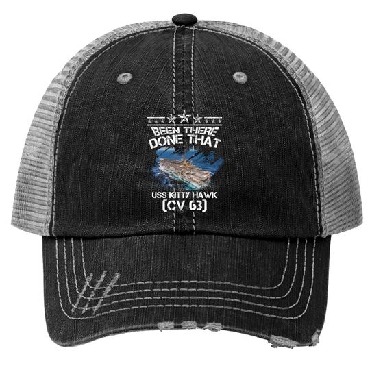 Discover USS Kitty Hawk CV 63 Trucker Hats