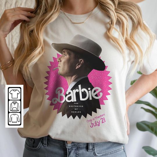 Discover Barbie Oppenheimer Movie Shirt, Funny Movie Inspired Bootleg Tee