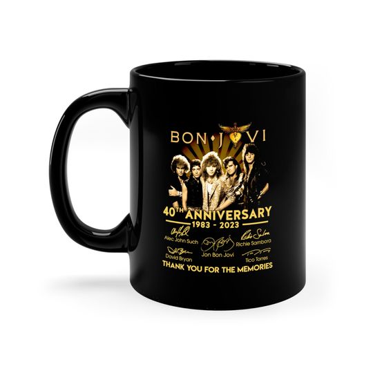Discover Bon Jovi 40th Anniversary Memories Mug