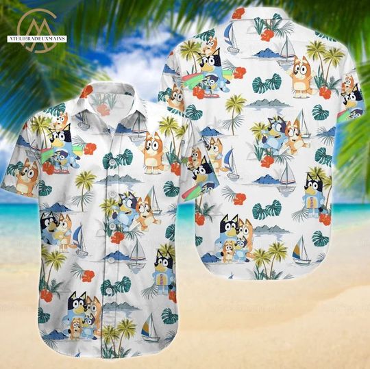 Discover BlueyDad Family Hawaiian Shirt Collection