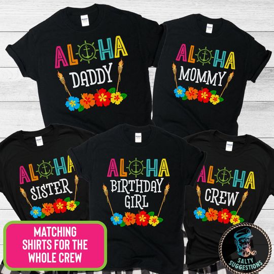 Discover Luau Birthday Shirt, Matching Aloha Shirts, Luau Party Tshirts, Tiki Birthday Matching, Tropical Party Theme