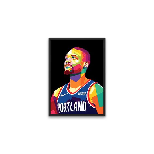 Discover Damian Lillard Poster, Basketball, Sports, Fan Art, Wall Art, Game Room, Livingroom