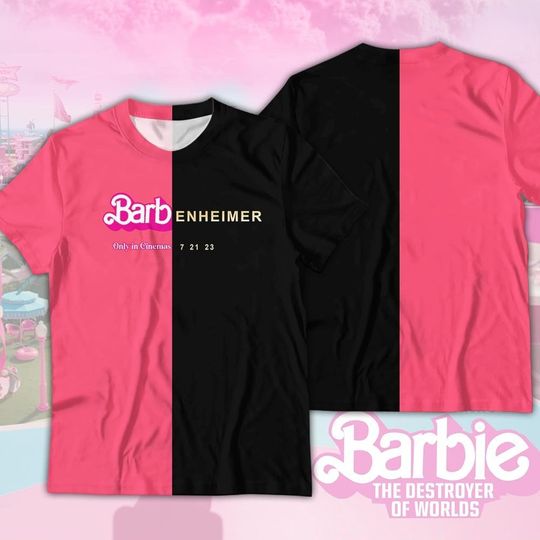 Discover Barbenheimer Barbie Movie Oppenheimer 3D Shirt