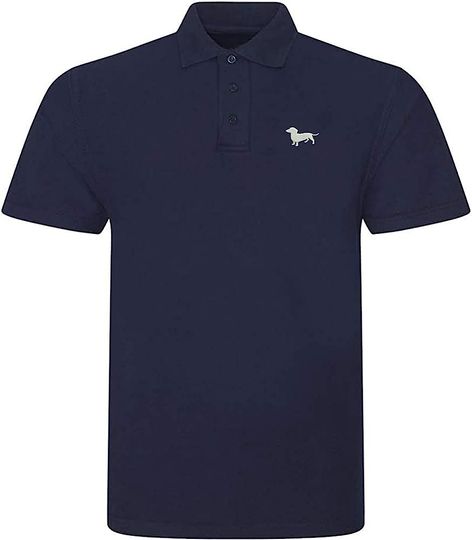 Discover Casual Polo Shirt Dachshund Embroidered Golf Polo Shirt