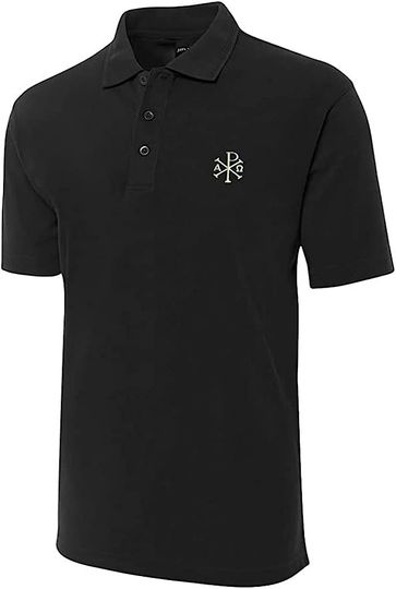 Discover Christian Chi Rho Embroidered Polo Shirt