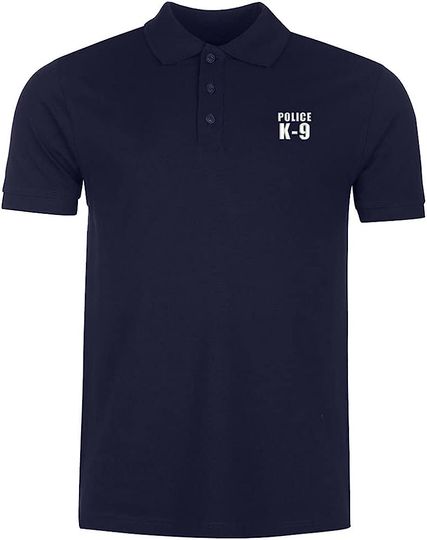 Discover Polo Shirts for Men K9 Canine Police Officer Embroidered Short Sleeve Mens Polo Shirts