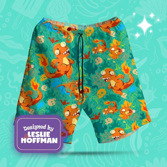 Discover Chamander Undead Pattern Hawaiian Shorts