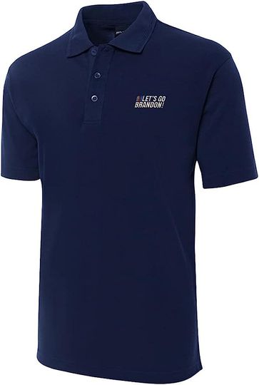 Discover Men's Polo Shirts Let's Go Brandon FJB Embroidery Short Sleeve Regular-Fit Advantage Performance Shirts