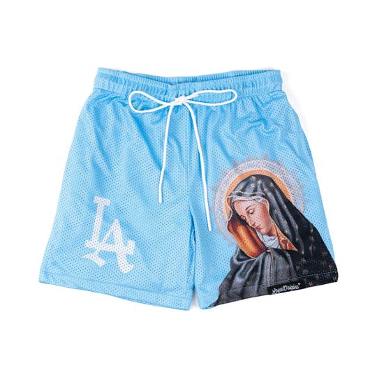 Discover Baby Blue LA 'Ave Maria' Shorts