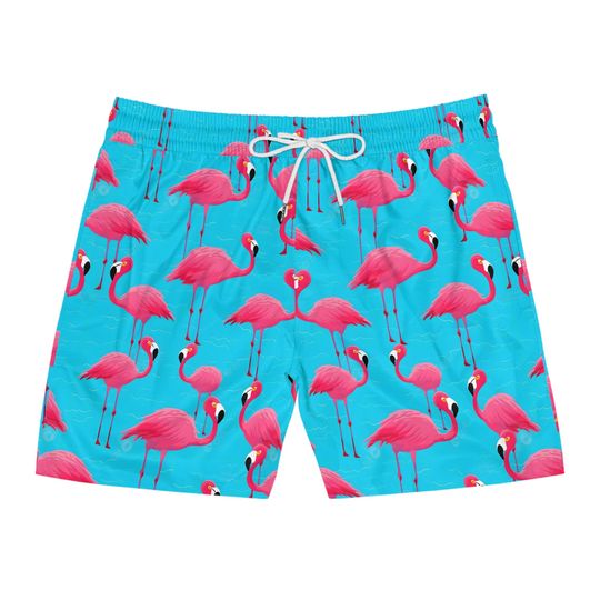 Discover Men's Flamingo Party Mid Length Shorts