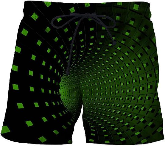 Discover Geometric Pattern Short Beach Short Men Casual Quick Dry Sports