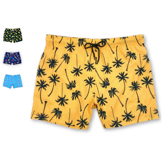 Discover Wasabi Waves Men's 5in Summer Beach Drawstring Board Shorts with Mesh Lining Swim Trunks