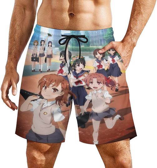 Discover Beach Shorts Men's Anime Fashion Casual Quick Dry Shorts