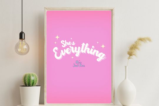 Discover Barbie Poster I She's Everything He's Just Ken I Wall Art I Minimalist Poster