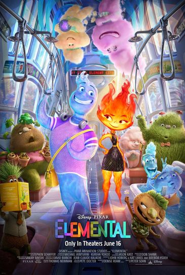 Discover Elementals Theatrical Movie Poster