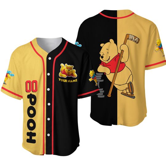 Discover Personalize Pooh Hockey Baseball Jersey