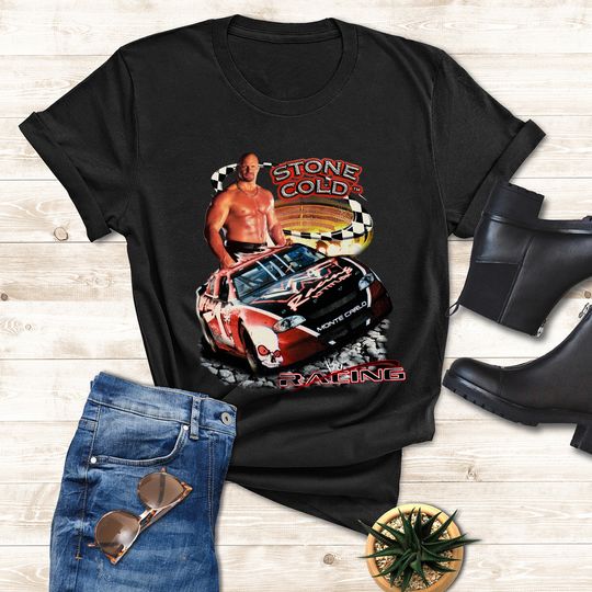 Discover Vintage 90s Stone Cold Steve Austin Racing T Shirt