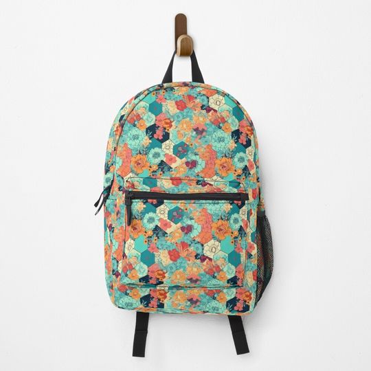 Discover Colorful Floral Shabby Chic Cottagecore Gardencore Backpack