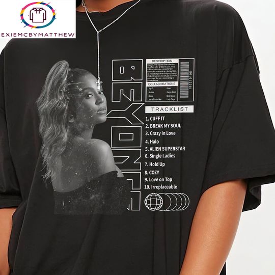 Discover Beyonce Tracklist Vintage Unisex Shirt