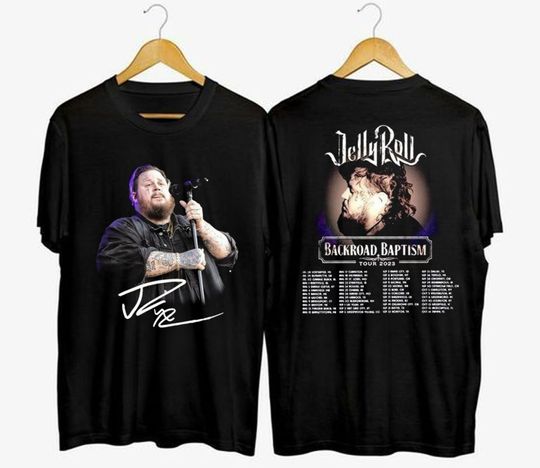 Discover Jelly Roll 2023 Tour Shirt, Jelly Roll Backroad Baptism 2023 Tour Shirt
