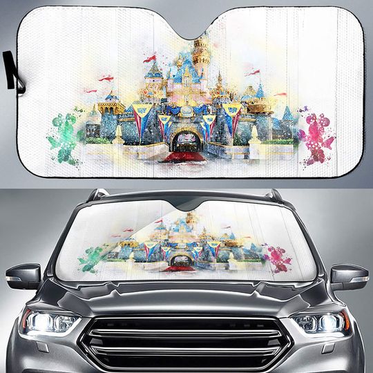 Discover Castle of Dreams Cartoon Car Sun Shade