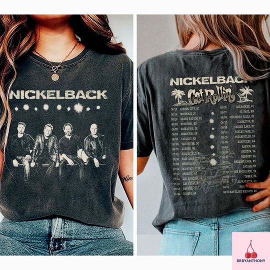 Discover Vintange Nickelback Music Tour Shirt, Get Rollin' Tour 2023 Tickets Album Get Rollin Shirt