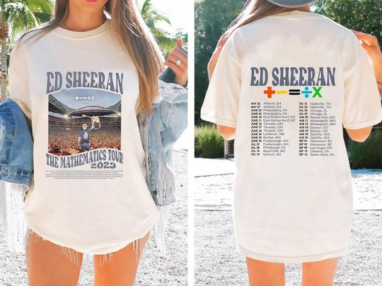 Discover Ed Shee The Mathematics Tour 2 Sides Shirt