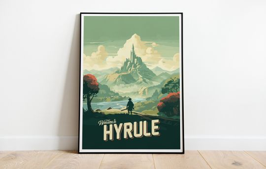 Discover Hyrule Travel Poster, Legend of Zelda Poster