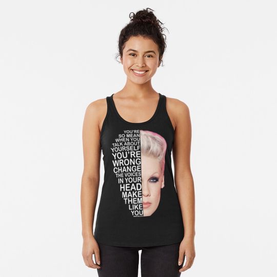 Discover Pink Fuckin' Perfect lyrics  Racerback Tank Top