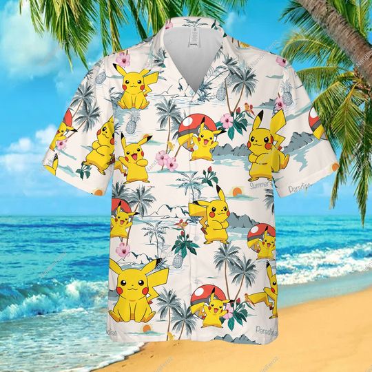Discover PKM Pika Hawaiian Summer Shirt