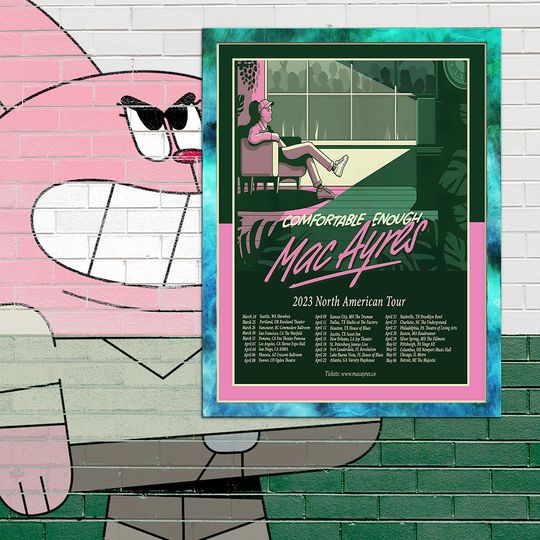 Discover Mac Ayres Tour 2023 Poster, 2023 North American Tour Poster