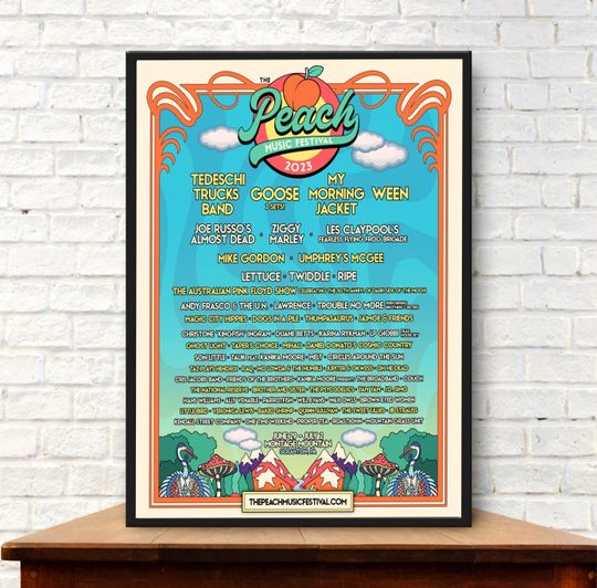 Discover The Peach Music Festival 2023 Poster, Gift Poster