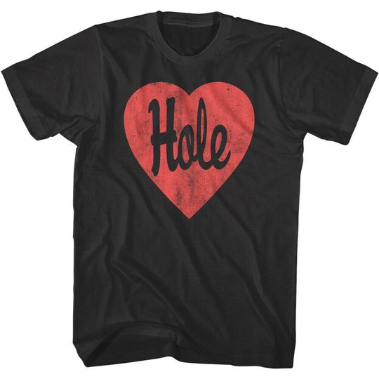 Discover Hole Alt Rock Band T Shirt, Vintage Red Heart Concert Tour Merch, Courtney Love