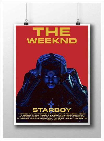 Discover The Weeknd Starboy Poster - Music Art Print