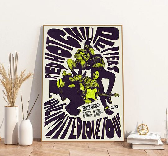 Discover Red Hot Chili Peppers North America Tour 2023 Poster, Red Hot Chili Peppers