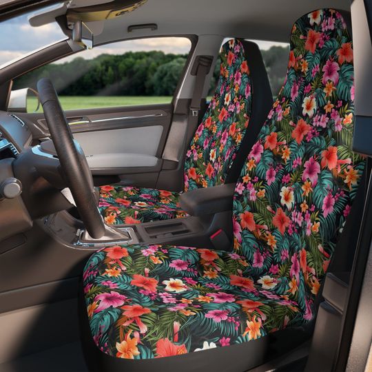 Discover Tropical Car Seat Covers - Island Car Decor