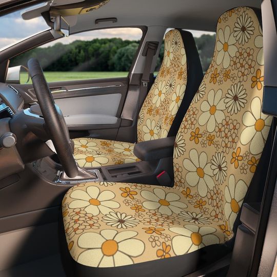 Discover Flower Power Hippie Car Seat Covers