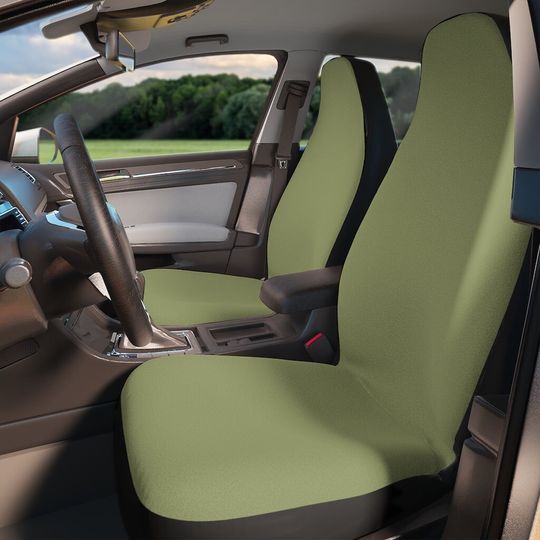 Discover Sage green solid car seat covers