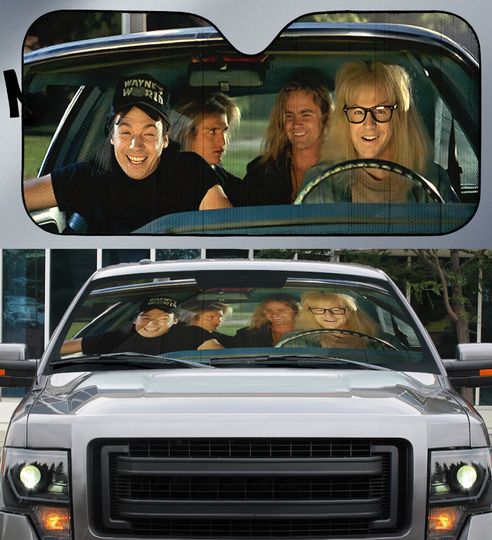 Discover Friends Auto Sunshade, Garth Cassandra Benjamin Wayne Campbell Car Decor