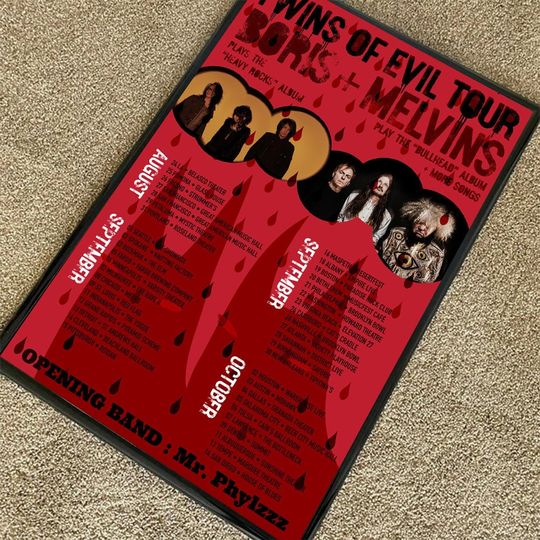 Discover Melvins and Boris Plan 2023 Tour Poster