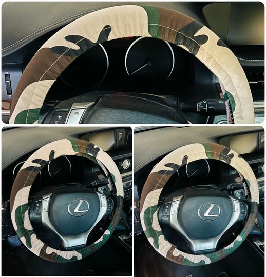Discover graphic steering wheel cover